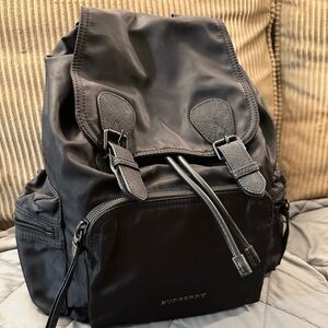 Black Burberry nylon backpack